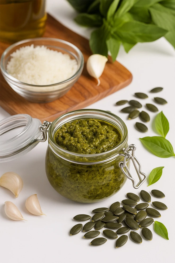 Pesto con aceite Kürbis